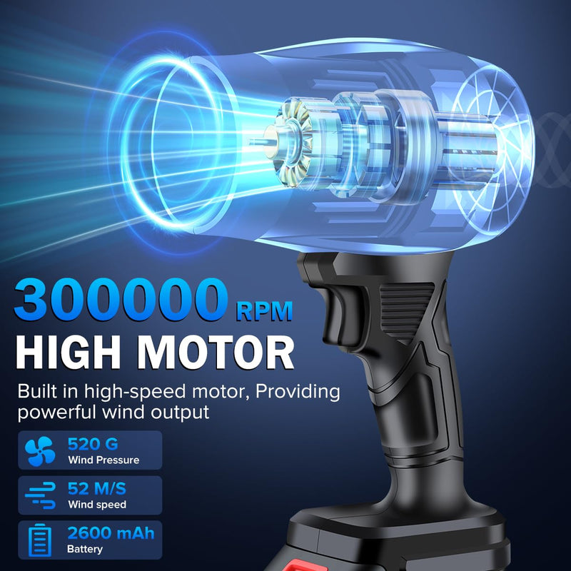 Markam's™ Cordless Turbo Air Blower – Multi-Purpose High-Speed Cleaner
