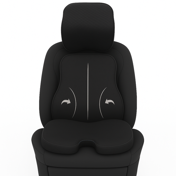 Markam's Luxury Car Comfort Bundle – Neck, Back & Bum Cushions (Set of 3)