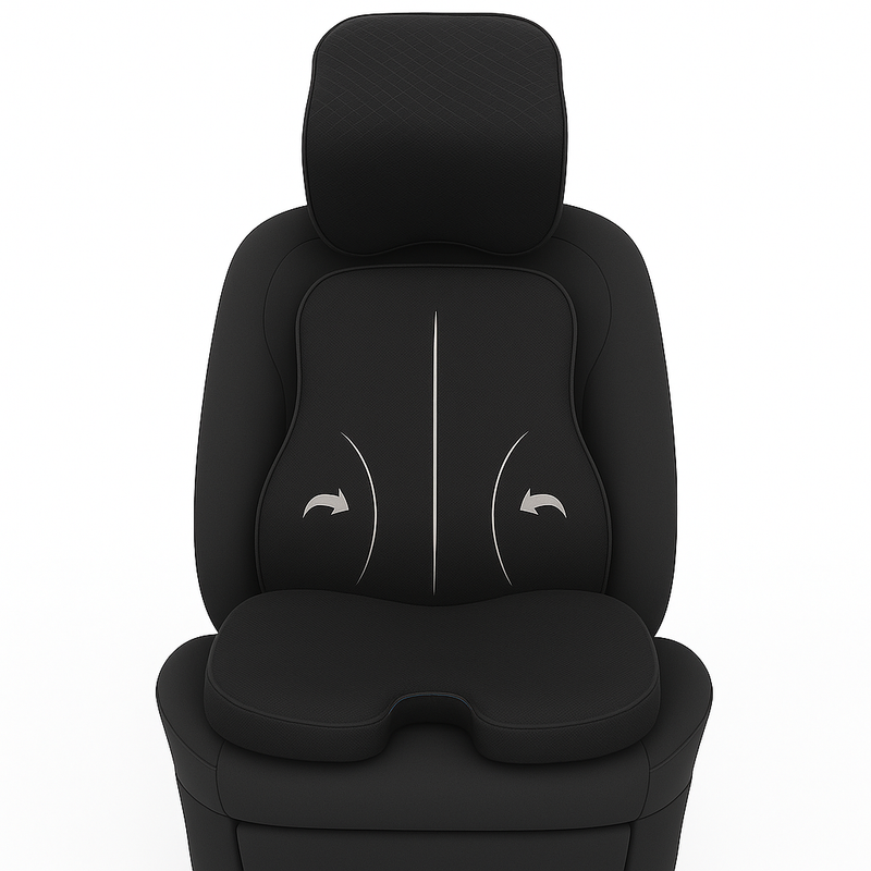 Markam's Luxury Car Comfort Bundle – Neck, Back & Bum Cushions (Set of 3)