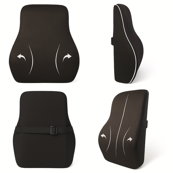 Luxury Car Seat Support Combo –  Back & Bum Cushions